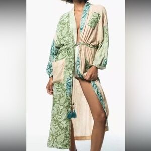 NWT Zara Patchwork "The Celia Kimono."